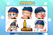 create chibi twitch emotes, discord emoji and sub badges