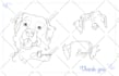 draw line art pet memorial tattoo sketch in unique style