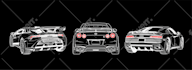 draw vector line art illustration of your car