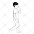 create simple line art illustrations, digital, black and white, character art