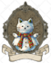 do pet portrait with cute clothes in vintage renaissance