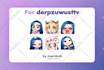 draw custom chibi twitch emotes and sub badges