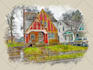create your photo into architecture watercolor sketch effect
