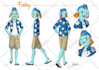 draw a professional character sheet