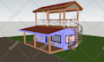 create 3d model sketchup realistic rendering house exterior