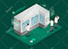 create modern isometric vector illustrations for website