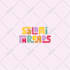 create a playful fun cute hippie kids logo illustration