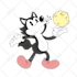 draw retro cartoon ilustration in 30s rubberhose  style