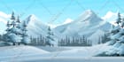 draw custom flat landscape scenery illustration
