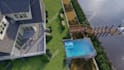 design your pool house, outdoor kitchen backyard with beautiful landscape