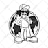 create cartoon retro vintage  rubber hose mascot logo