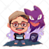 draw you as cute chibi pokemon trainer couple with your favorite pokemon