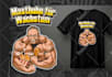 create custom graphic t shirt design in cartoon style