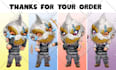 draw anime chibi character art for design character, fanart, kawaii