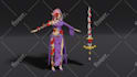 model a low poly 3d character with rig