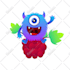 create a cute illustration monster design