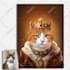 amazing royal pet portrait in custom caricature