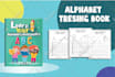 custom letter tracing handwriting activity book for kids