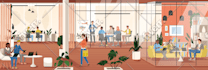 create custom flat illustrations for business websites and apps