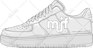 design full detail vector illustration of your sneakers
