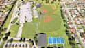 design a 3d site plan for a sports complex proposal to investors or government