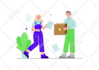 design 2d modern flat illustration for website or business