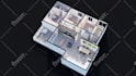 create 3d floor plan with texture and furniture in blender