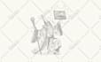 draw digital vintage drawing and hand drawn illustration