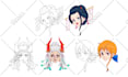 draw your custom anime character for enamel pin, sticker, or tshirt design