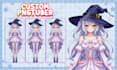 draw a custom pngtuber live2d avatar in anime vtuber style for your streams