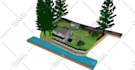 draw 3d with sketchup from eksisting building and landscape