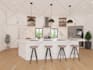 do 3d interior design,3d render for kitchen