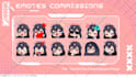 create chibi emotes, animated emotes or sub badges for twitch, discord, vtuber