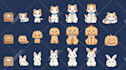 draw cute stickers illustration design and kawaii doodles