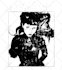 draw detailed pointillism darkart with gothic comic style
