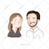 create a cute custom couples portrait for you