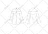 create technical fashion illustration, flat drawing, pattern design