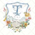create watercolor crest for your wedding