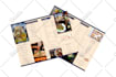 design modern restaurant menu, chalkboard menu, trifold menu