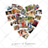 heart shape photo collage, custom love collage photo collage gift