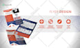 design flyer, brochure, bifold, trifold, leaflet and poster ready to print