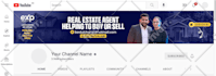 create real estate youtube channel banner design for realtor
