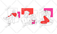 draw a modern flat illustration for your website or app