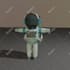 create a 3d low poly character