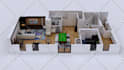 create 3d and 2d floor plans with rendering