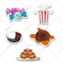 do custom flat and doodle stickers design