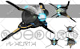 design production quality star wars like space ship concept art