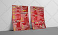 design bifold or trifold restaurant menu print ready