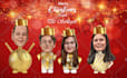 create christmas cards portrait illustration invitation caricatures
