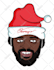 put santa hat or santa cap on your logo and picture